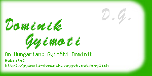 dominik gyimoti business card